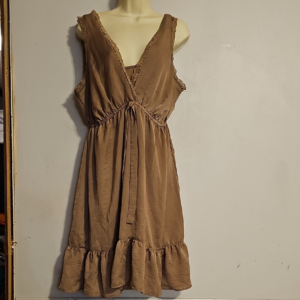 Maurices Tan Sleeveless Mini Dress